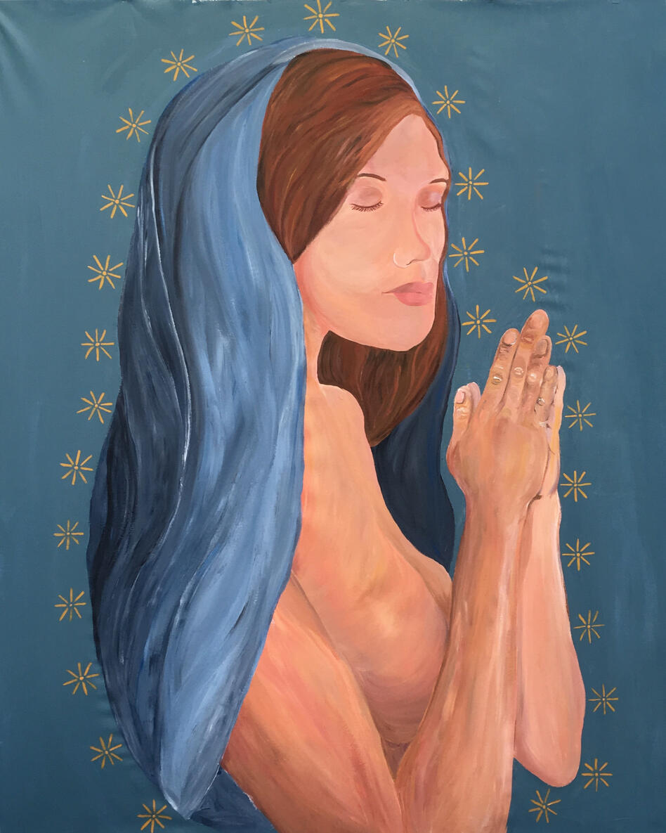 PRAYER 66×60 inches. Acrylic. 2019.