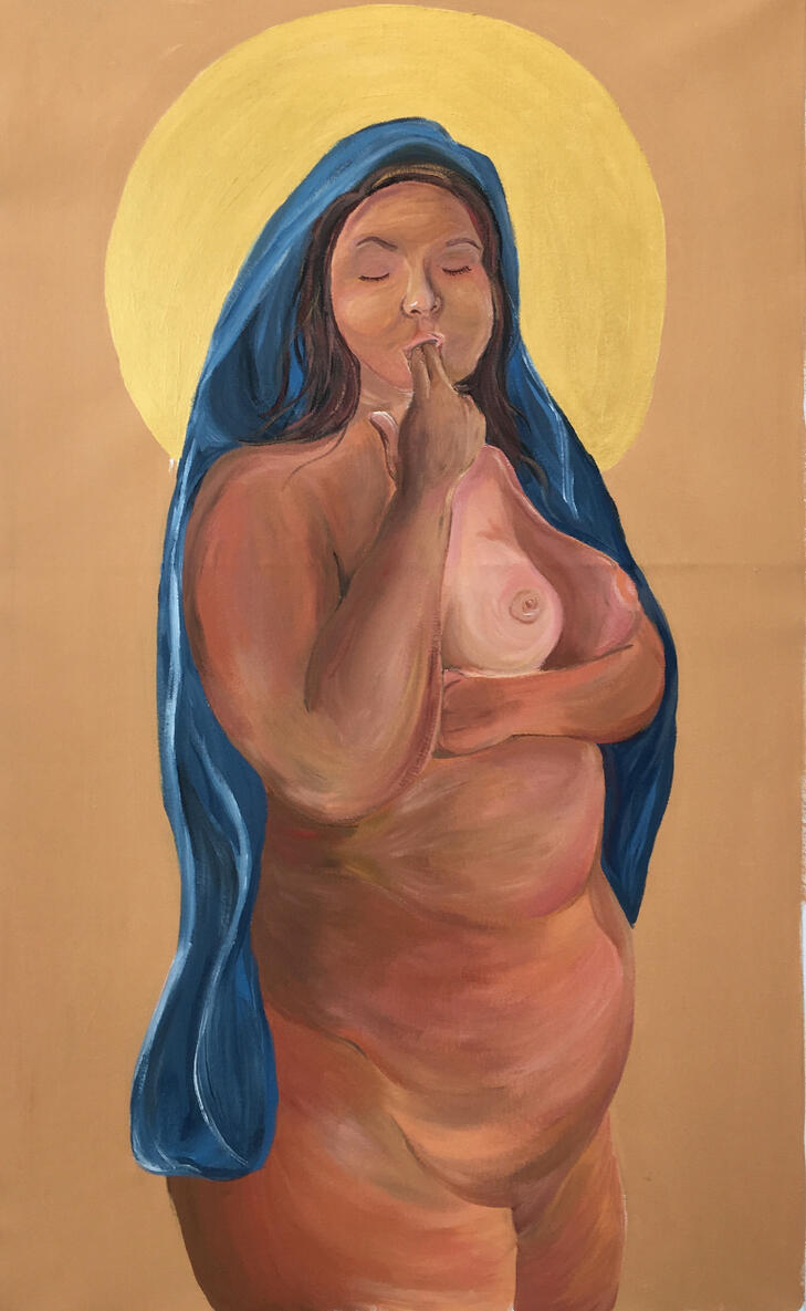 THE ANIMAL IN THE MAN 33×5 inches. Acrylic. 2019.